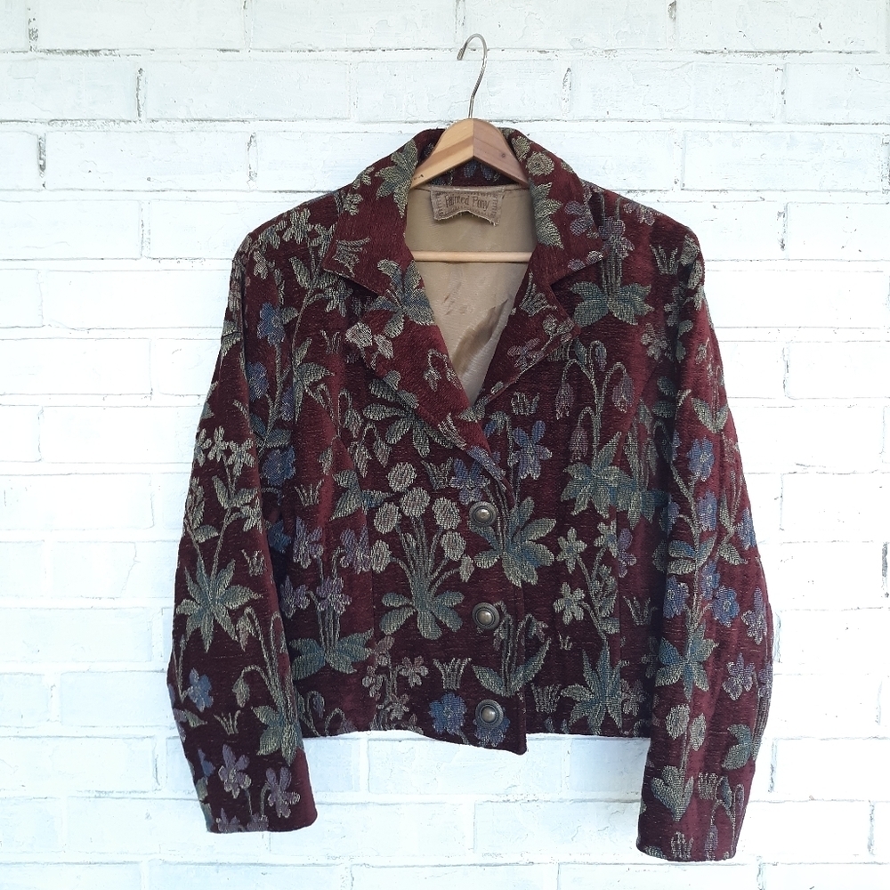 Vintage Painted Pony Tapestry Jacket size Medium